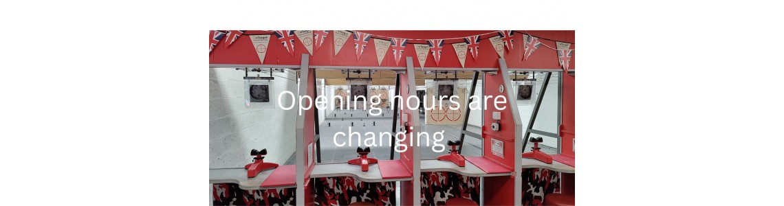 Changes to opening hours