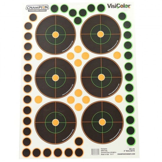Champion Visicolor 3" Bullseye target 